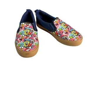 SpongeBob SquarePants Shoes Nickelodeon Ground Up Sz 7 Slip On Sneakers